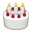 Icon of a cake. It is the launch day of the satellite!