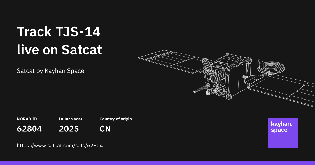 Track TJS-14 (NORAD ID: 62804) live with Satcat